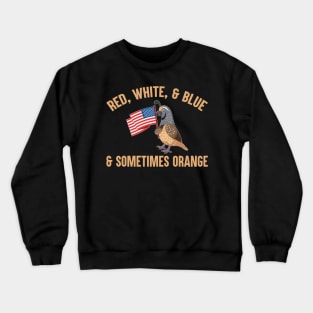 Red White & Blue USA Quail Flag Crewneck Sweatshirt